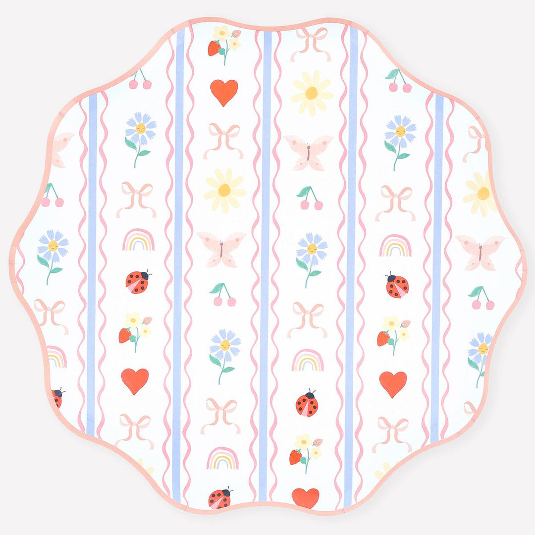 Little Garden Dinner Party Plates x 8 | Meri Meri party plates Little Garden Dinner Party Plates x 8