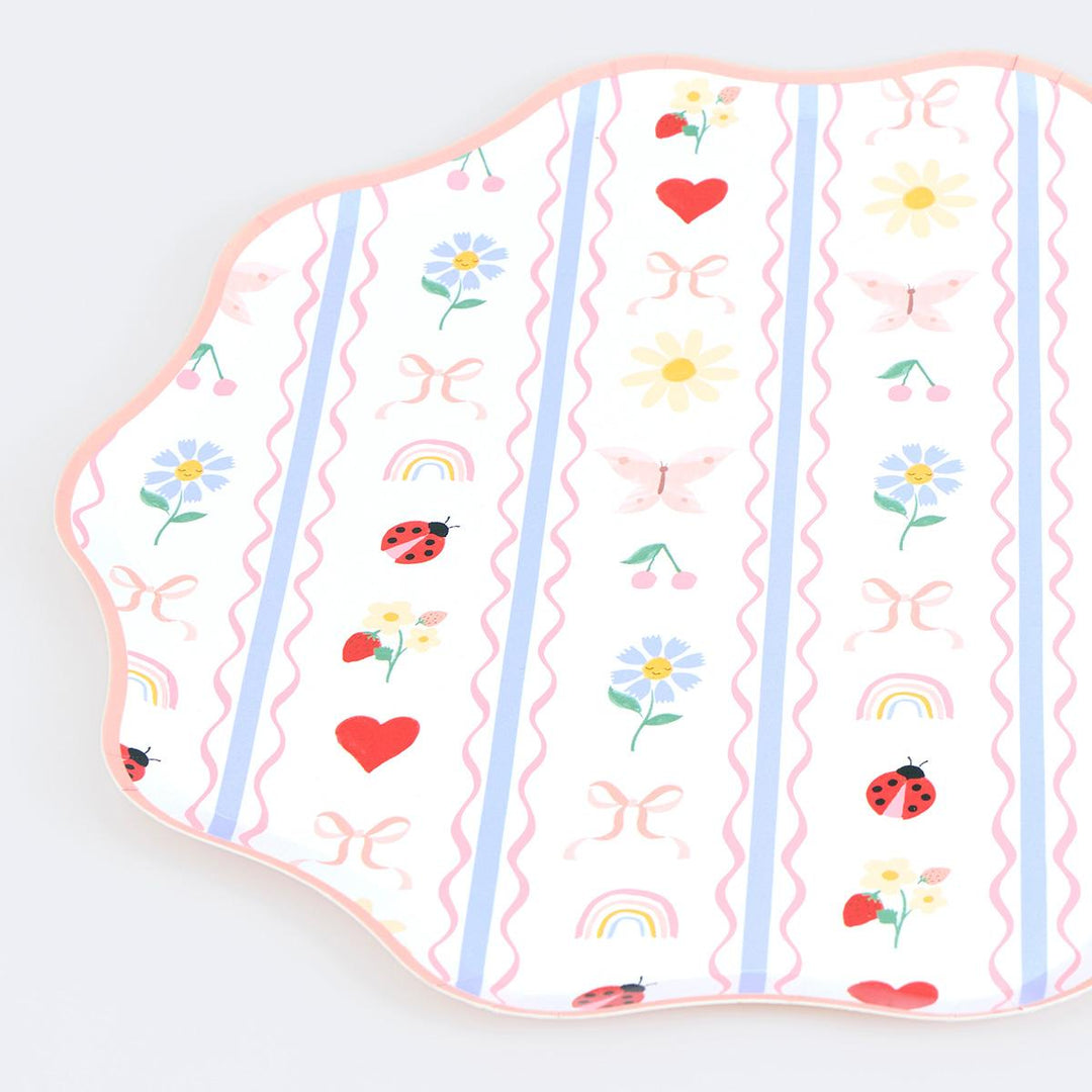 Little Garden Dinner Party Plates x 8 | Meri Meri party plates Little Garden Dinner Party Plates x 8