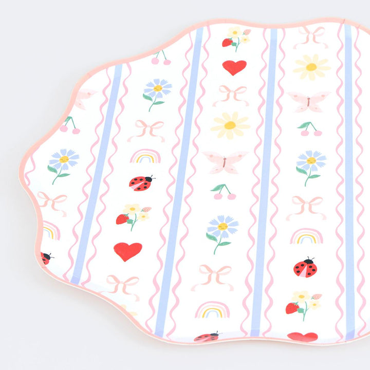 Little Garden Dinner Party Plates x 8 | Meri Meri party plates Little Garden Dinner Party Plates x 8