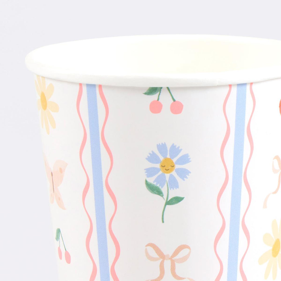 Little Garden Party Cups x 8 | Meri Meri party cups Little Garden Party Cups x 8