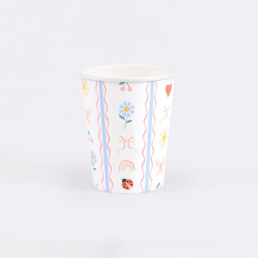 Little Garden Party Cups x 8 | Meri Meri party cups Little Garden Party Cups x 8