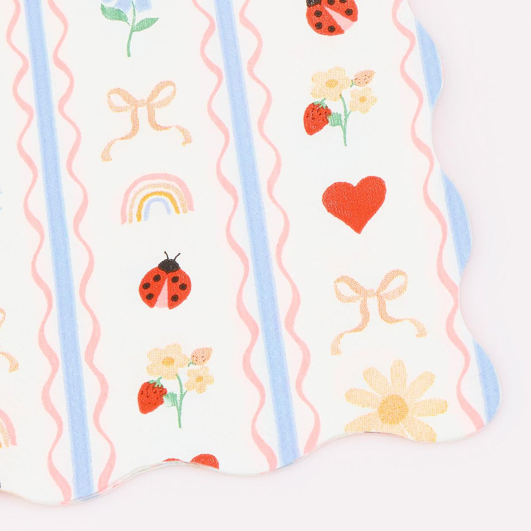 Little Garden Small Party Napkins x 16 | Meri Meri party napkins Little Garden Small Party Napkins x 16