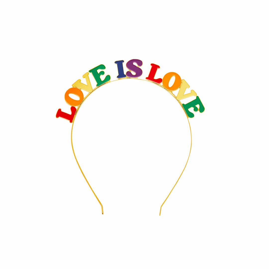 Love Is Love Metal Headband | Pride Party Supplies UK Party Accessories Love Is Love Metal Headband