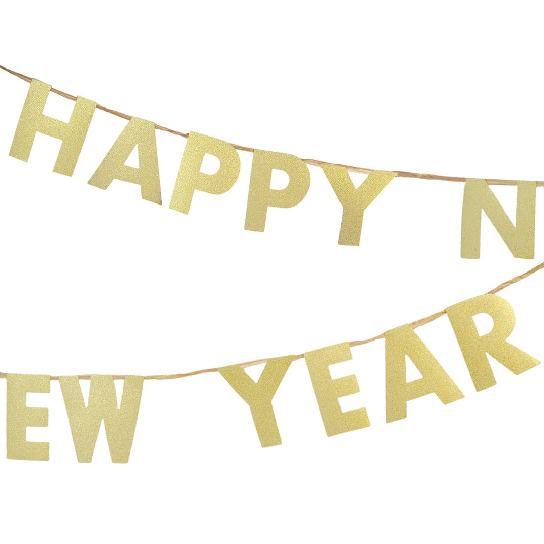 Luxe Gold Happy New Year Garland - 2m Bunting Luxe Gold Happy New Year Garland - 2m