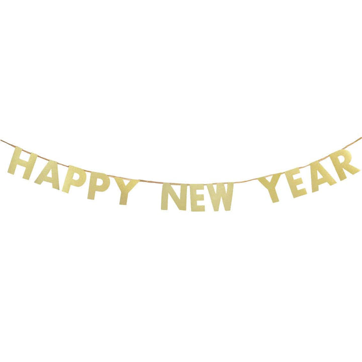 Luxe Gold Happy New Year Garland - 2m Bunting Luxe Gold Happy New Year Garland - 2m
