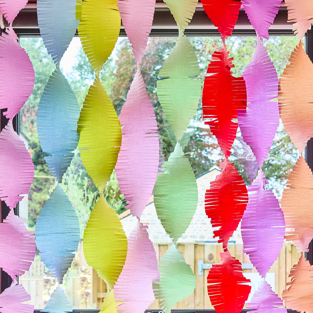 Luxury Crepe Streamer Set - Rainbow Party Decorations streamers Colourful Crepe Streamer Set - Set of 8