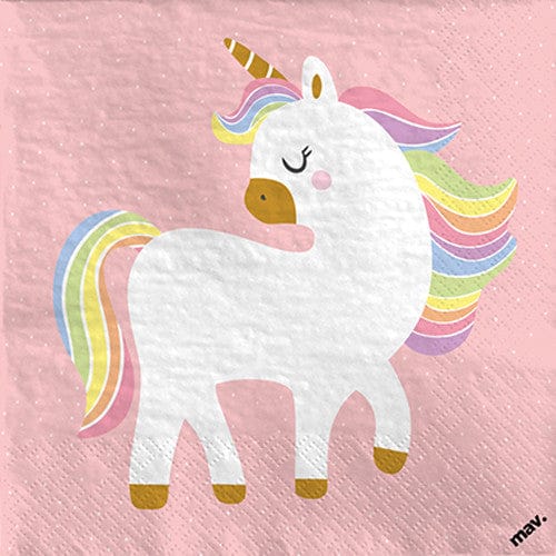 Magical Unicorn Paper Napkins x 20 - Unicorn Birthday Party Paper Napkins Magical Unicorn Paper Napkins x 20