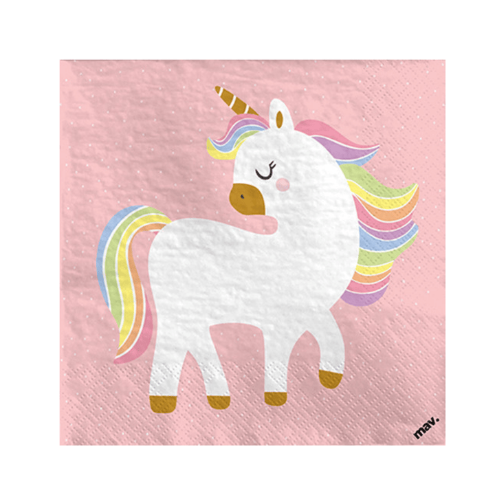 Magical Unicorn Paper Napkins x 20 - Unicorn Birthday Party Paper Napkins Magical Unicorn Paper Napkins x 20