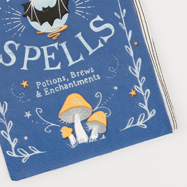 Making Magic Spell Book Party Napkins x 16 | Meri Meri Halloween Table party napkins Making Magic Spell Book Party Napkins x 16