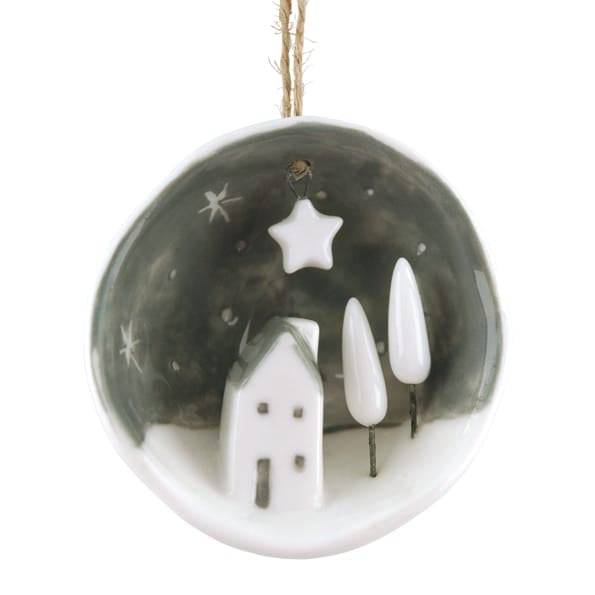 May Your Troubles Half Porcelain Bauble | East of India Bauble East of India Half Porcelain Bauble - May Your Troubles