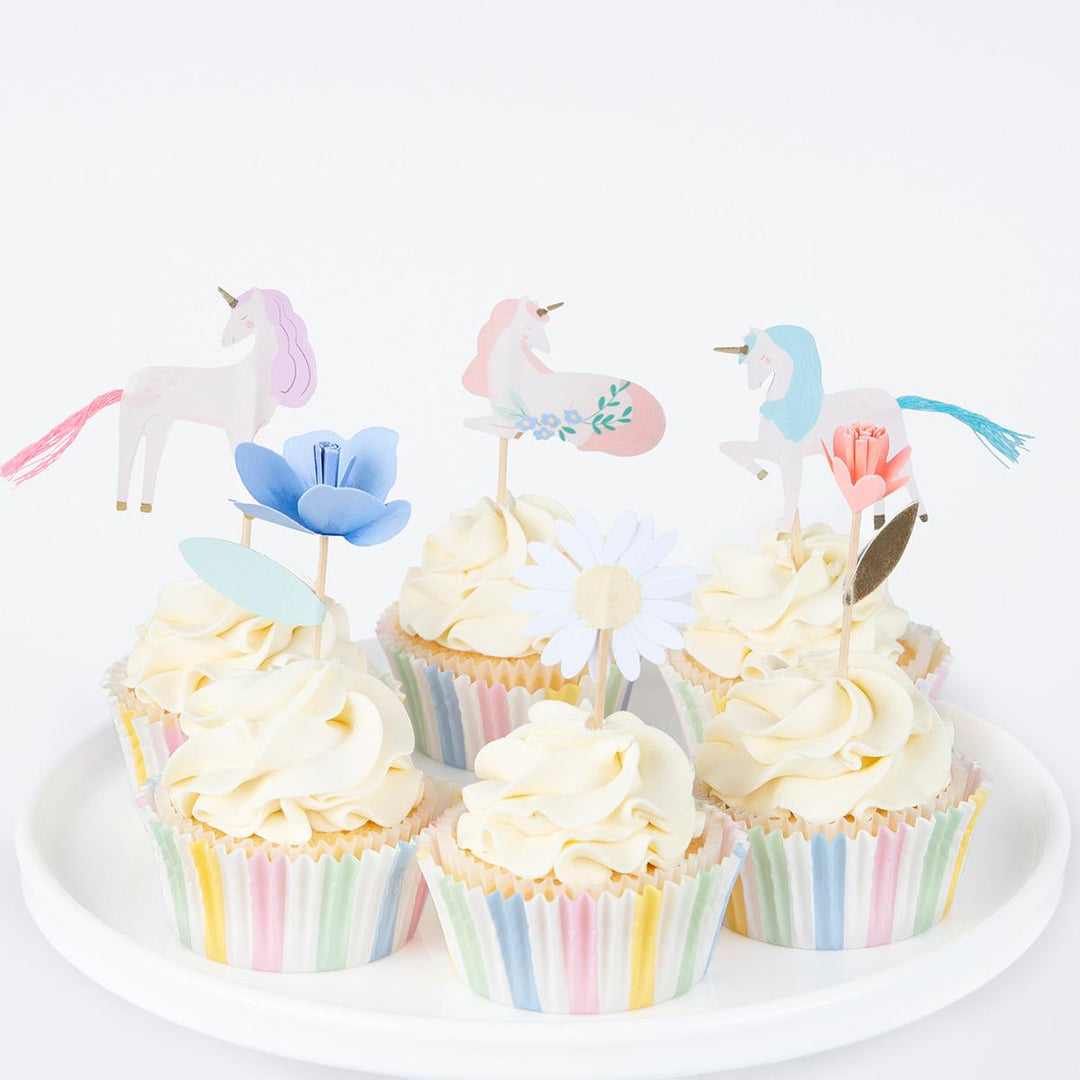 Meadow Unicorns Cupcake Kit x 24 | Meri Meri Cupcake Toppers Meadow Unicorns Cupcake Kit x 24