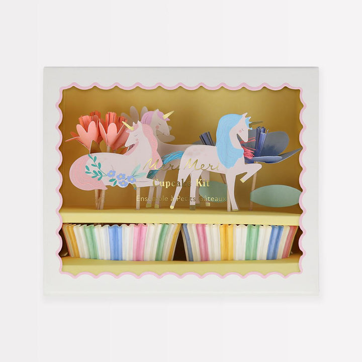 Meadow Unicorns Cupcake Kit x 24 | Meri Meri Cupcake Toppers Meadow Unicorns Cupcake Kit x 24