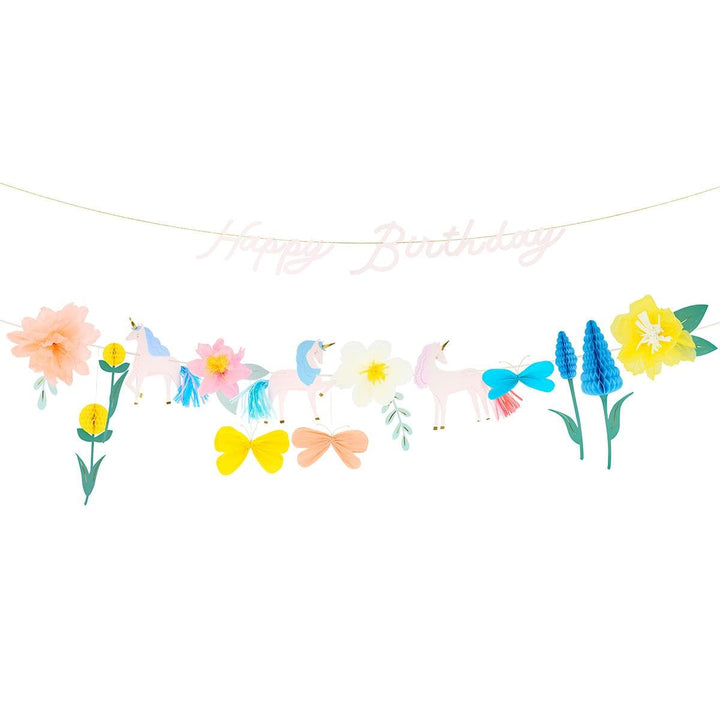 Meadow Unicorns Party Garland Set - Meri Meri Unicorn Party Decorations Bunting Meadow Unicorns Party Garland Set