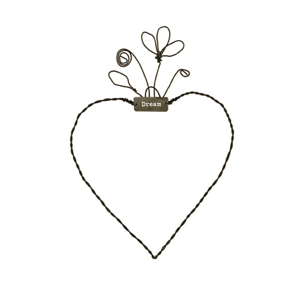 Medium Metal Hanging Heart Dream | East of India Hanging Decoration East of India Medium Metal Hanging Heart - Dream
