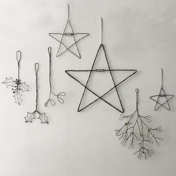 Medium Metal Hanging Star Twinkle | East of India Hanging Decoration East of India Medium Metal Hanging Star - Twinkle