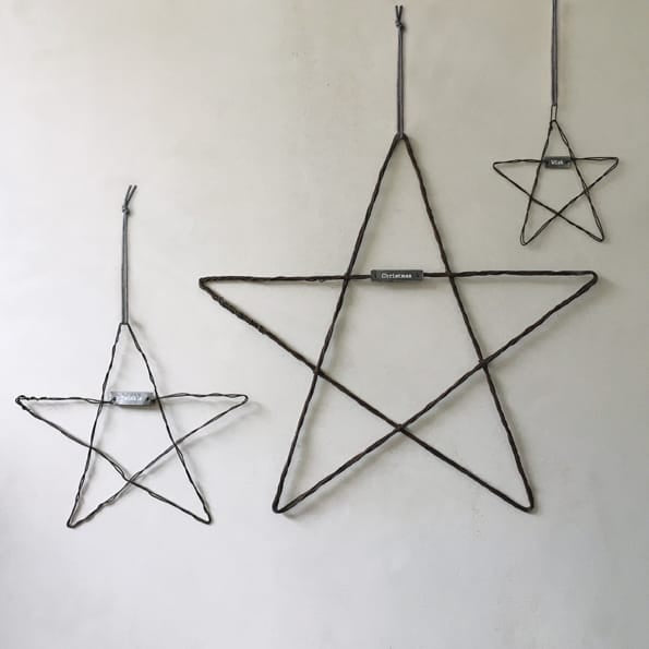 Medium Metal Hanging Star Twinkle | East of India Hanging Decoration East of India Medium Metal Hanging Star - Twinkle
