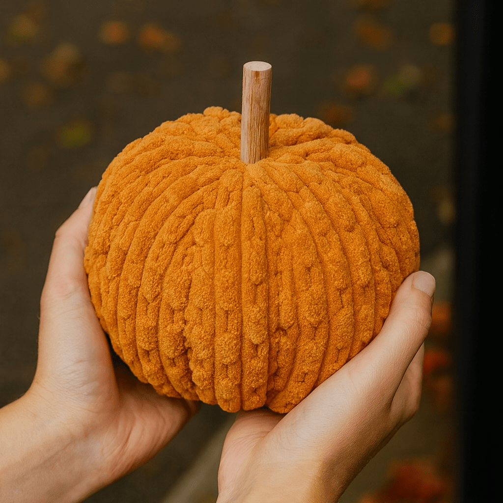 Medium Orange Boucle Pumpkin Cushion Decoration cushion Medium Orange Boucle Pumpkin Cushion Decoration