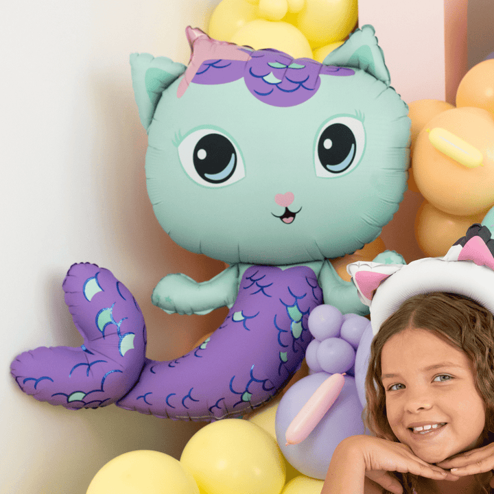 MerCat Foil Balloon (35 inch) - Gabby's Dollhouse Party Supplies Foil Balloon MerCat Foil Balloon (35 inch)