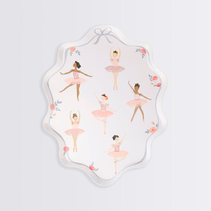 Meri Meri Party - Ballerina Party Plates x 8 Disposable Plates Ballerina Party Plates x 8