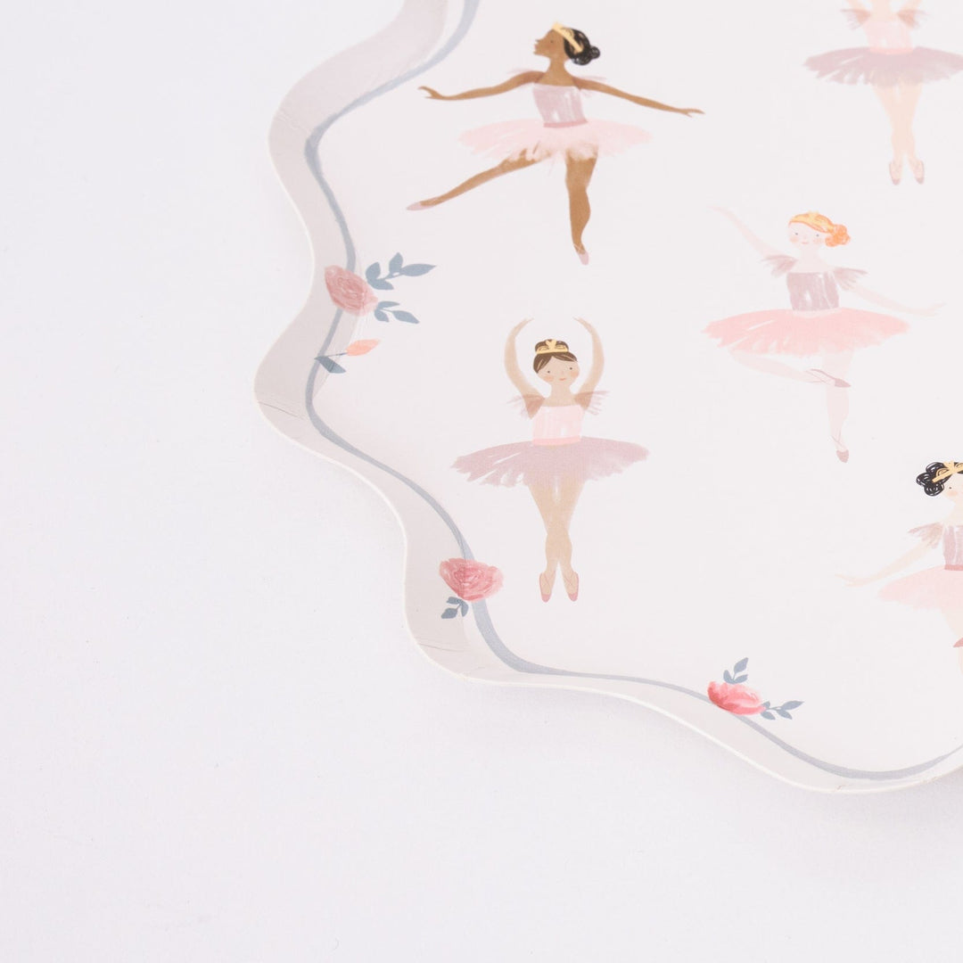 Meri Meri Party - Ballerina Party Plates x 8 Disposable Plates Ballerina Party Plates x 8