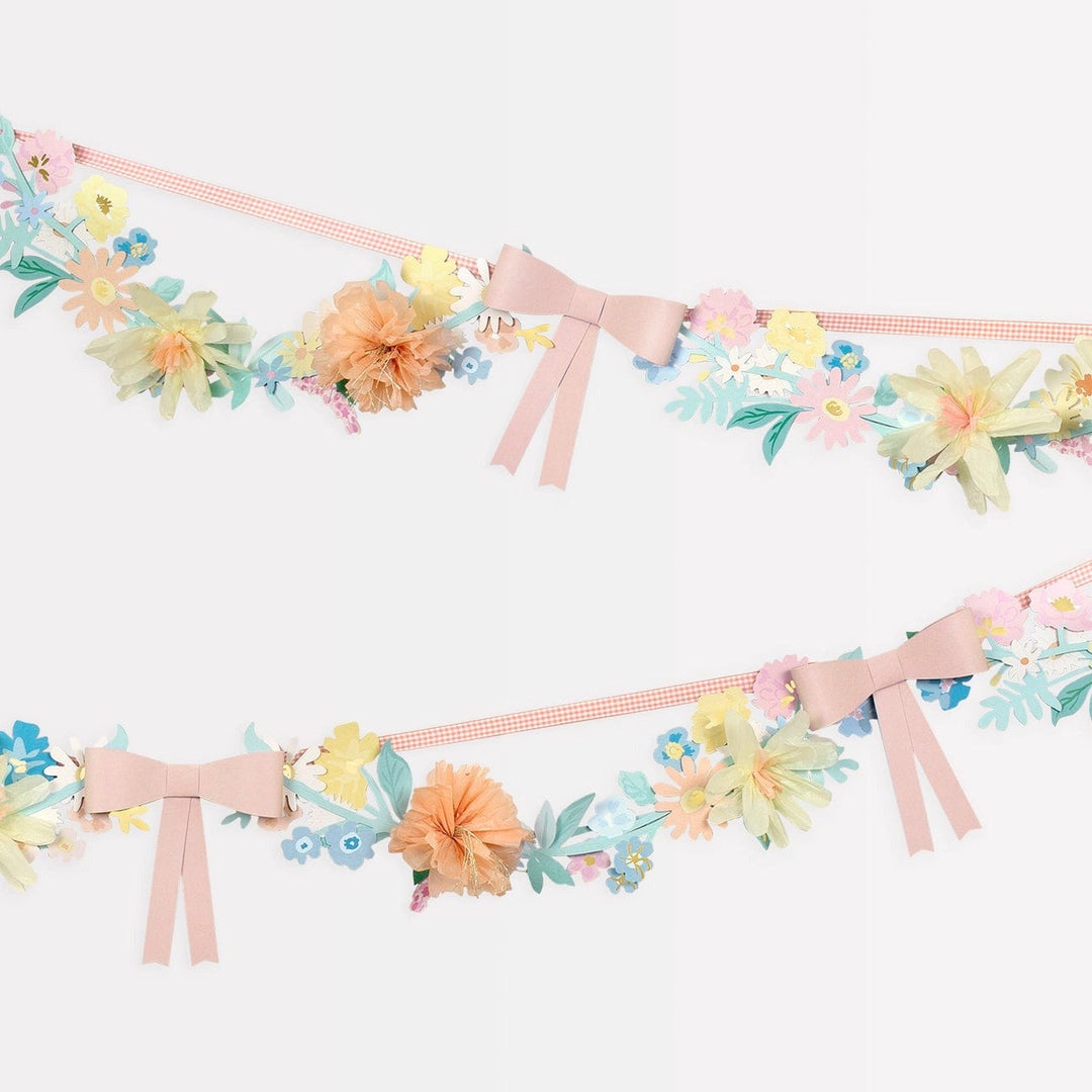 Meri Meri Party - Flower & Bow Party Garland Hanging Decoration Flower & Bow Party Garland