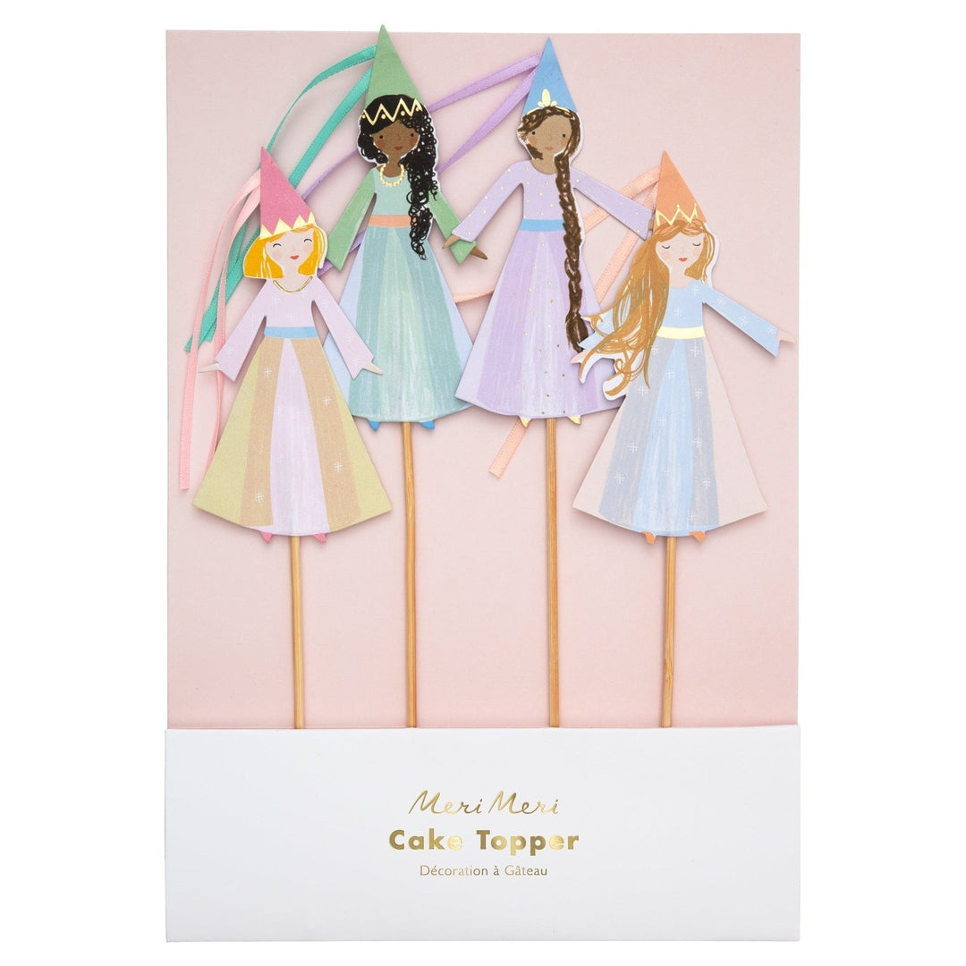 Meri Meri Party - Magical Princess Cake Toppers x 4 Cake Topper Magical Princess Cake Toppers x 4