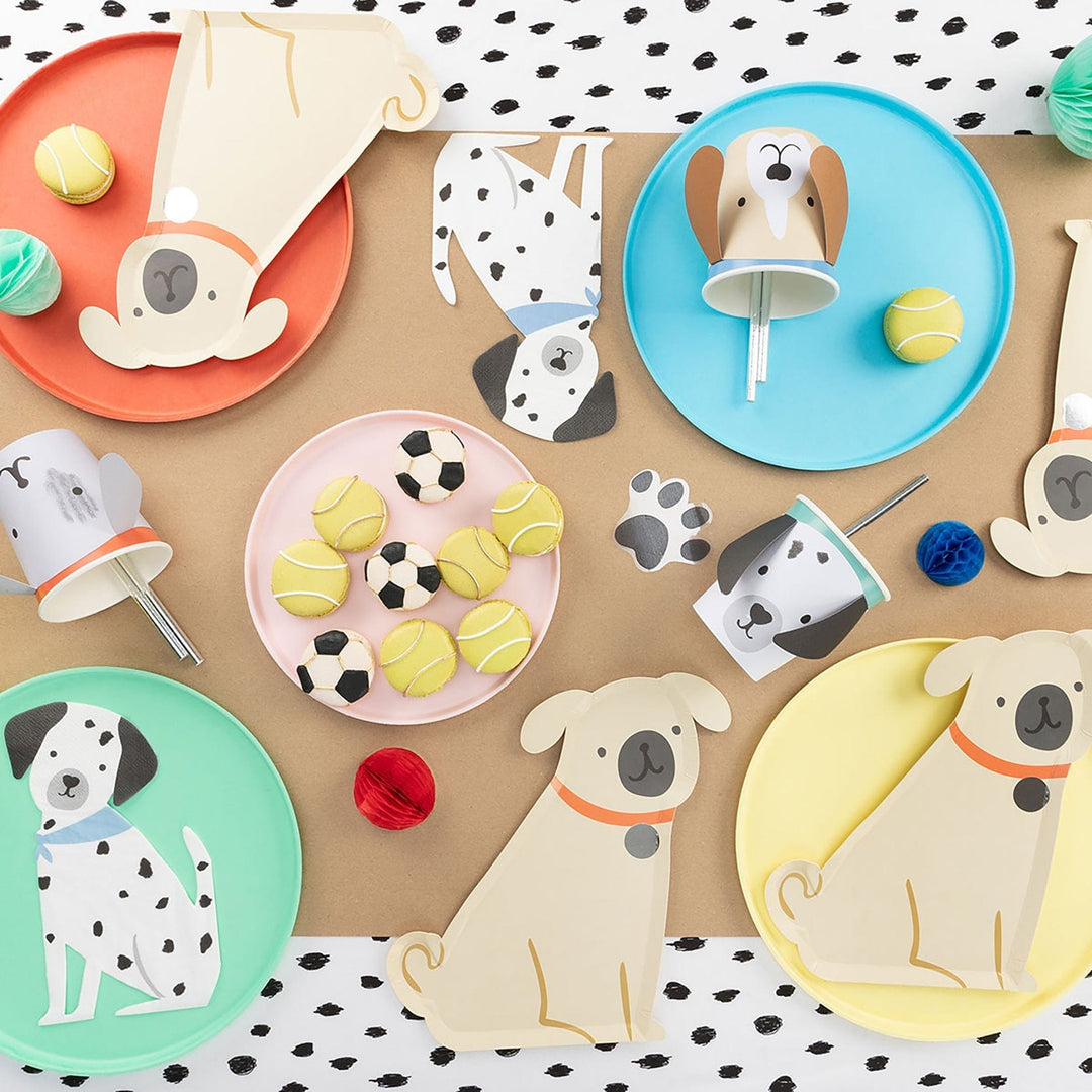 Meri Meri Party - Pug Party Plates x 8 Disposable Plates Pug Party Plates x 8