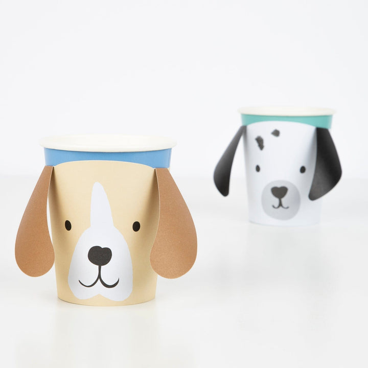 Meri Meri Party - Puppy Party Cups x 8 Paper Cup Puppy Party Cups x 8