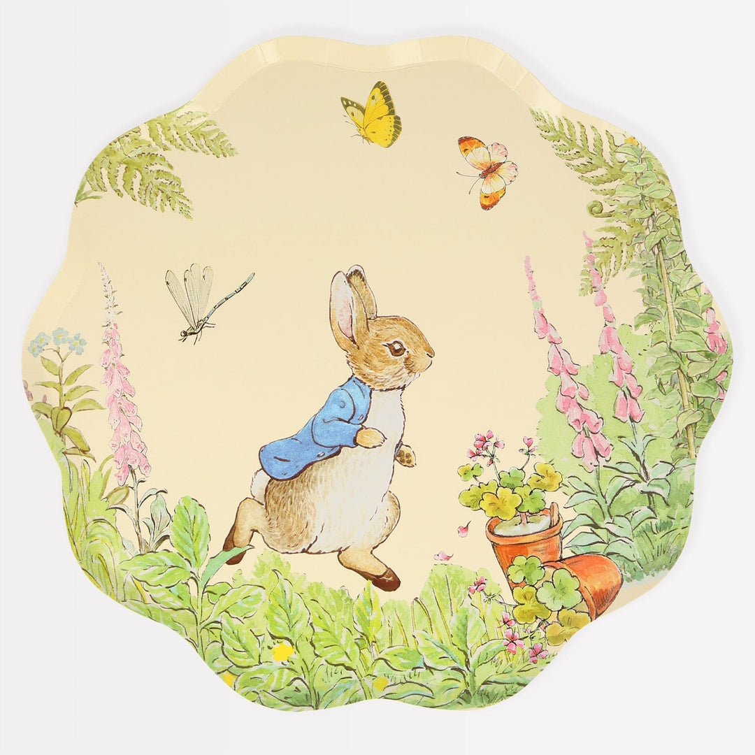 Meri Meri - Peter Rabbit™ in the Garden Large Party Plates x 8 party plates Peter Rabbit™ in the Garden Large Party Plates x 8