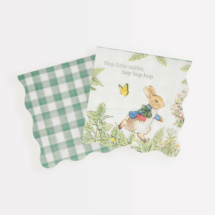 Meri Meri - Peter Rabbit In The Garden Small Napkins x 16 party napkins Peter Rabbit In The Garden Small Napkins x 16