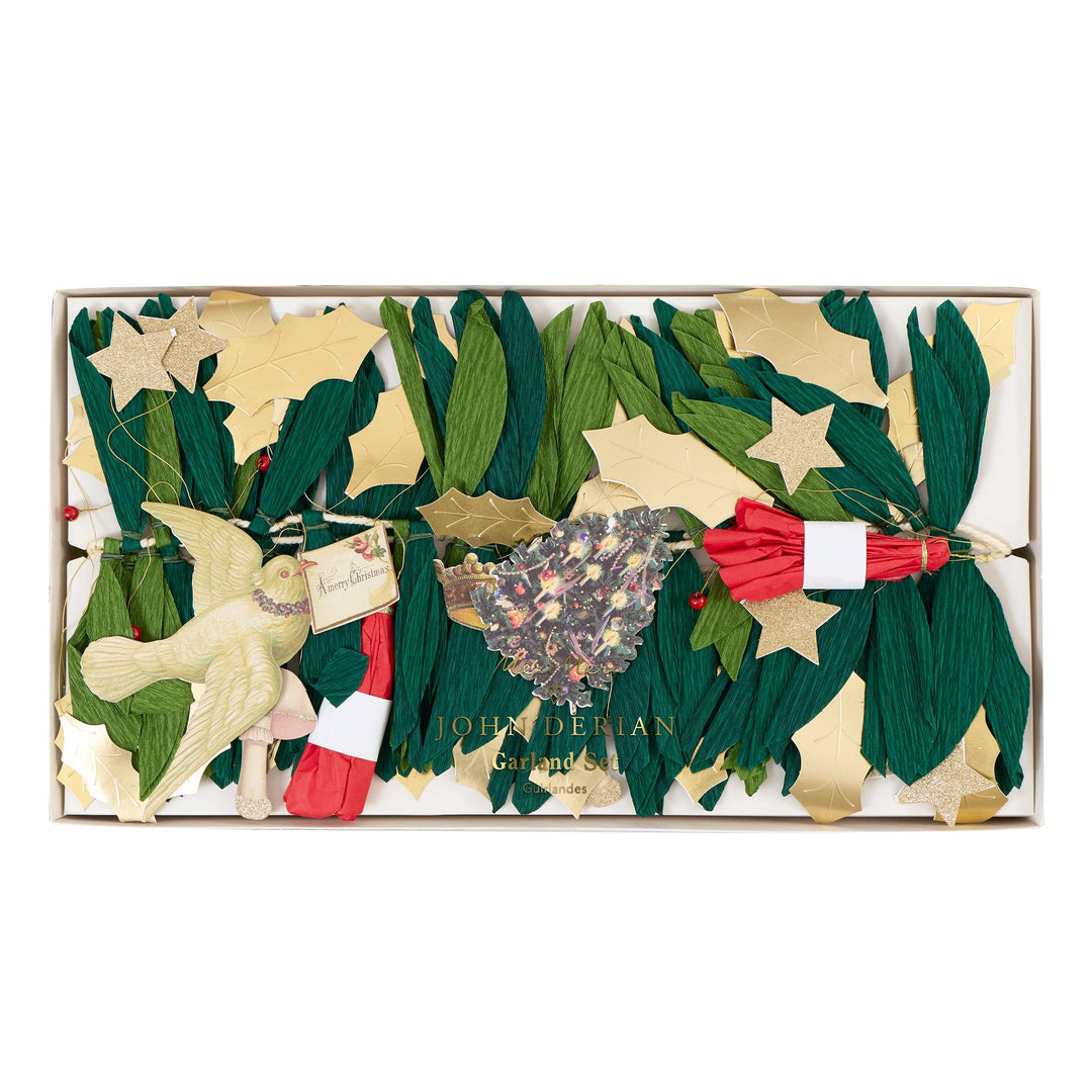 Meri Meri x John Derian Christmas Garland Set | Meri Meri Christmas Garlands Bunting Meri Meri x John Derian Christmas Garland Set