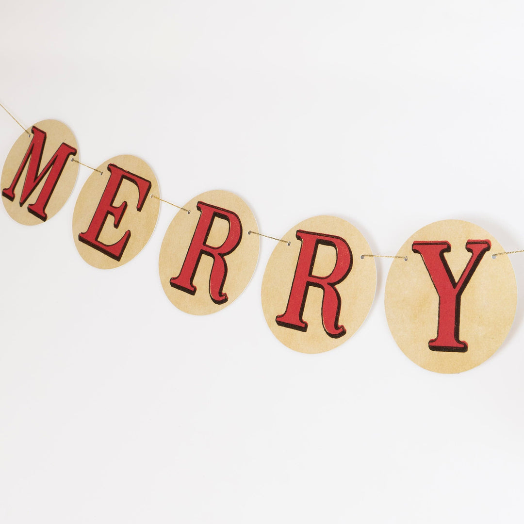 Meri Meri x John Derian Christmas Garland Set | Meri Meri Christmas Garlands Bunting Meri Meri x John Derian Christmas Garland Set