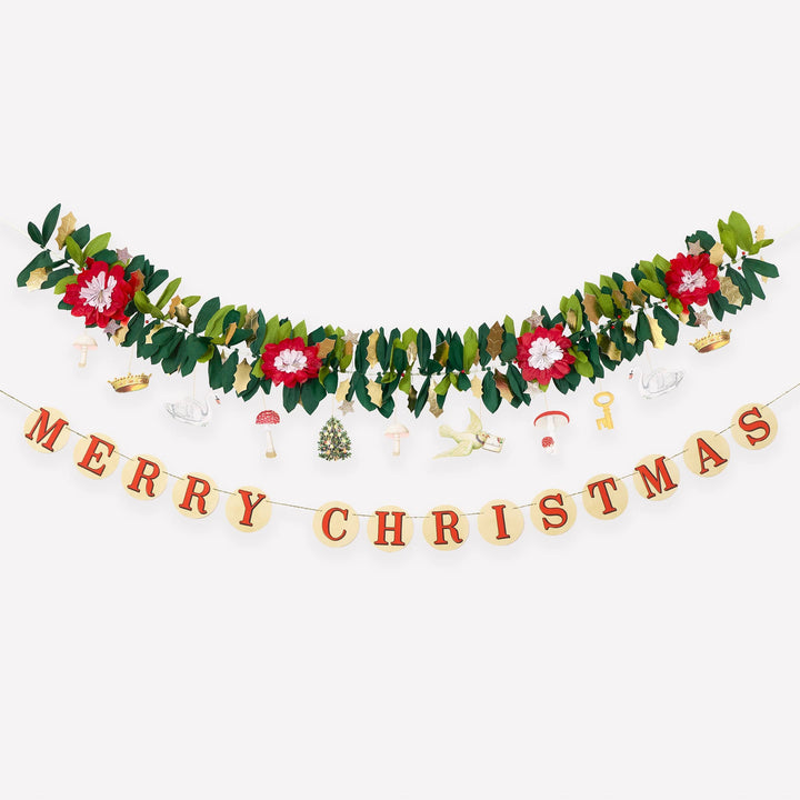 Meri Meri x John Derian Christmas Garland Set | Meri Meri Christmas Garlands Bunting Meri Meri x John Derian Christmas Garland Set