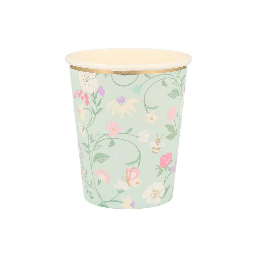 Meri Meri x Ladurée Paris Floral Party Cups x 8 | Meri Meri party cups Meri Meri x Ladurée Paris Floral Party Cups x 8
