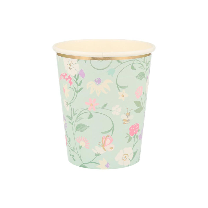 Meri Meri x Ladurée Paris Floral Party Cups x 8 | Meri Meri party cups Meri Meri x Ladurée Paris Floral Party Cups x 8