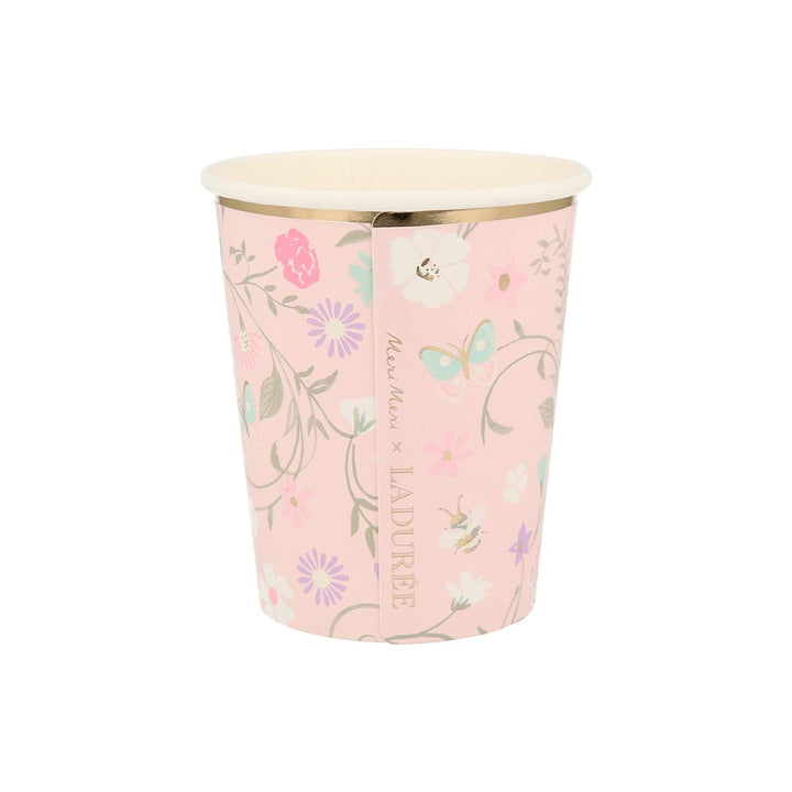 Meri Meri x Ladurée Paris Floral Party Cups x 8 | Meri Meri party cups Meri Meri x Ladurée Paris Floral Party Cups x 8