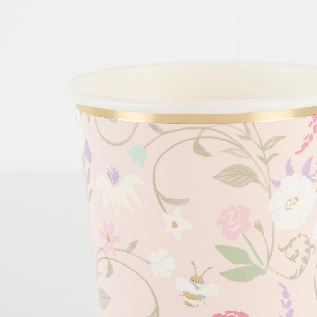 Meri Meri x Ladurée Paris Floral Party Cups x 8 | Meri Meri party cups Meri Meri x Ladurée Paris Floral Party Cups x 8