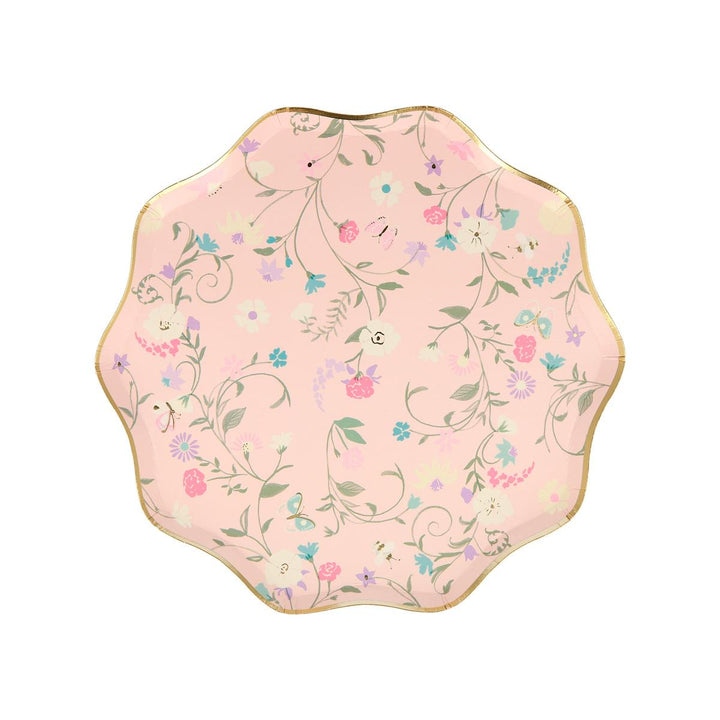 Meri Meri x Ladurée Paris Floral Side Party Plates x 8 | Meri Meri party plates Meri Meri x Ladurée Paris Floral Side Party Plates x 8