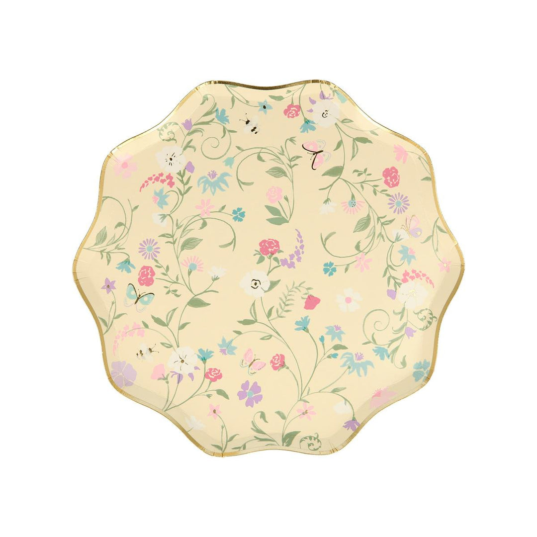 Meri Meri x Ladurée Paris Floral Side Party Plates x 8 | Meri Meri party plates Meri Meri x Ladurée Paris Floral Side Party Plates x 8