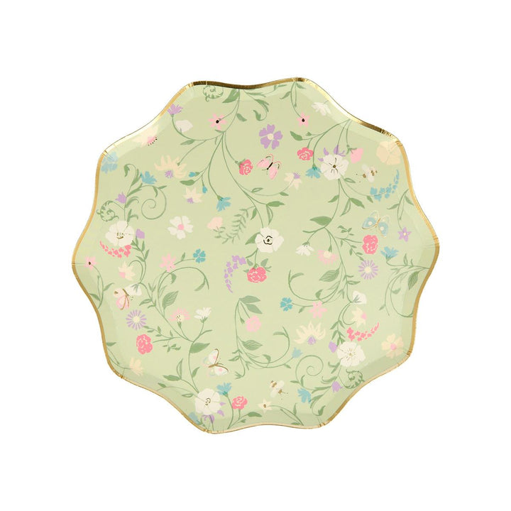 Meri Meri x Ladurée Paris Floral Side Party Plates x 8 | Meri Meri party plates Meri Meri x Ladurée Paris Floral Side Party Plates x 8