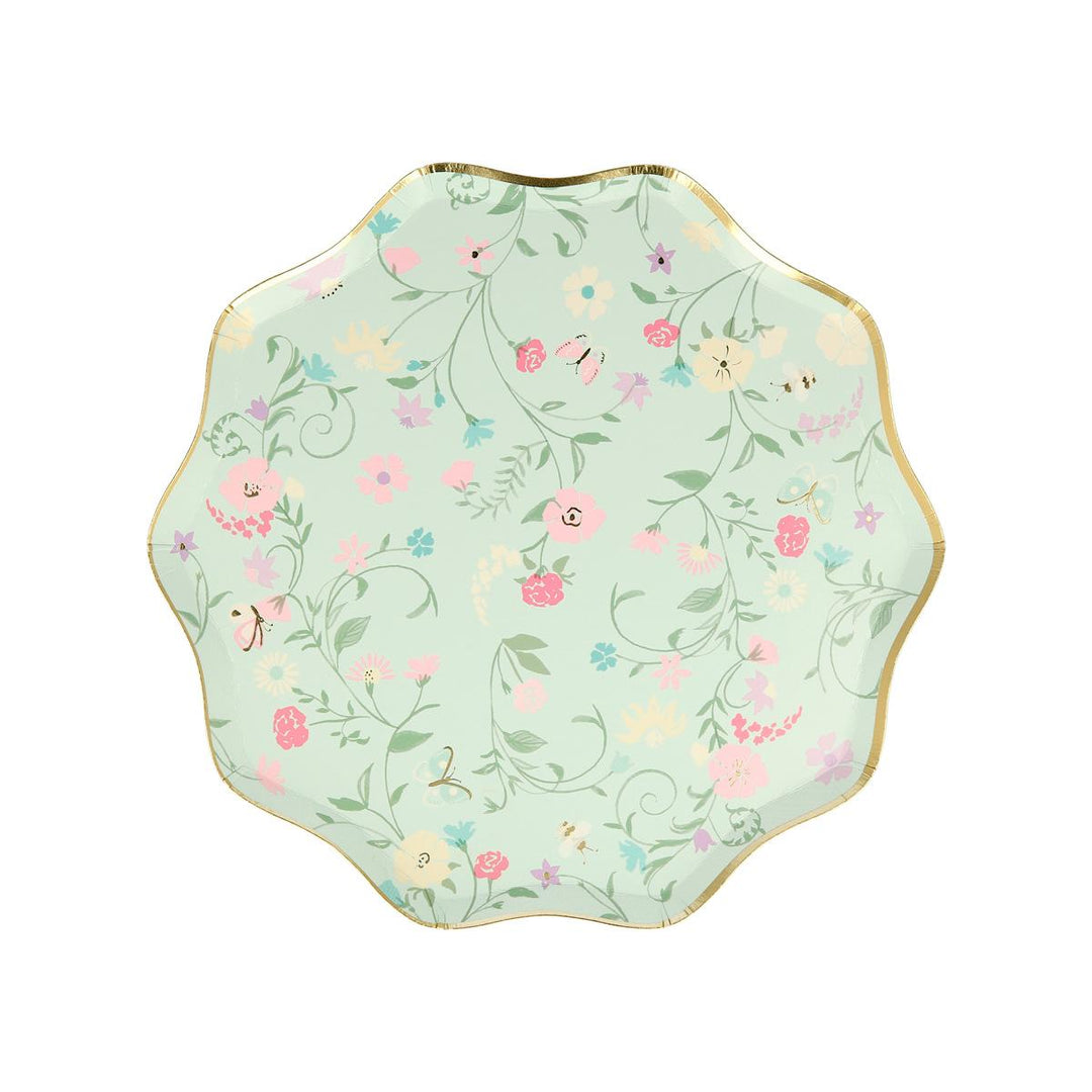 Meri Meri x Ladurée Paris Floral Side Party Plates x 8 | Meri Meri party plates Meri Meri x Ladurée Paris Floral Side Party Plates x 8