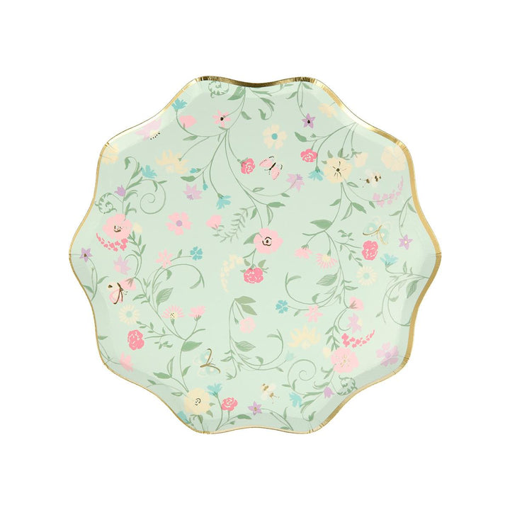 Meri Meri x Ladurée Paris Floral Side Party Plates x 8 | Meri Meri party plates Meri Meri x Ladurée Paris Floral Side Party Plates x 8