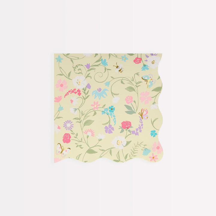 Meri Meri x Ladurée Paris Floral Small Party Napkins x 16 | Meri Meri party napkins Meri Meri x Ladurée Paris Floral Small Party Napkins x 16