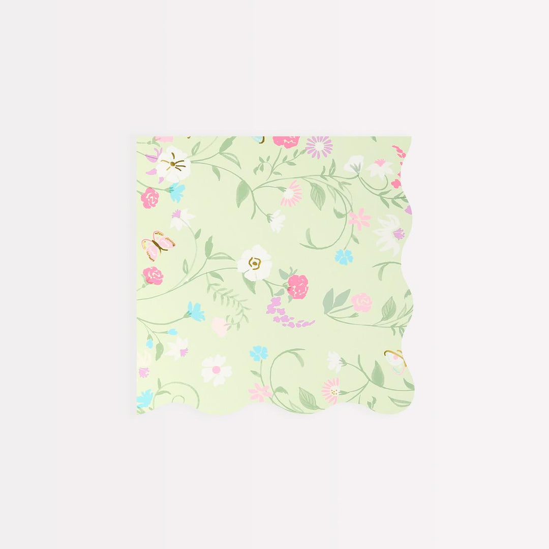 Meri Meri x Ladurée Paris Floral Small Party Napkins x 16 | Meri Meri party napkins Meri Meri x Ladurée Paris Floral Small Party Napkins x 16