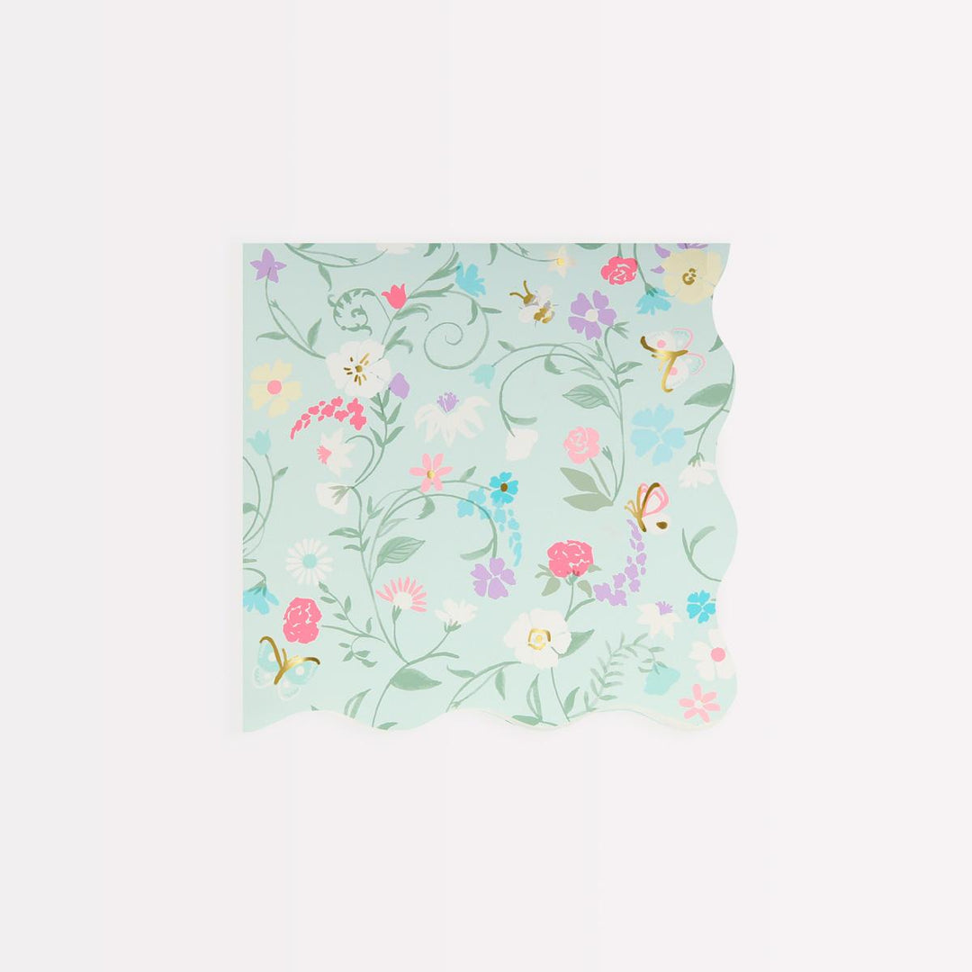 Meri Meri x Ladurée Paris Floral Small Party Napkins x 16 | Meri Meri party napkins Meri Meri x Ladurée Paris Floral Small Party Napkins x 16