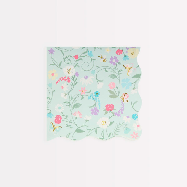 Meri Meri x Ladurée Paris Floral Small Party Napkins x 16 | Meri Meri party napkins Meri Meri x Ladurée Paris Floral Small Party Napkins x 16