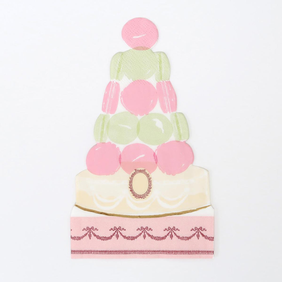 Meri Meri x Ladurée Paris Macaron Pyramid Party Napkins x 16 | Meri Me party napkins Meri Meri x Ladurée Paris Macaron Pyramid Party Napkins x 16