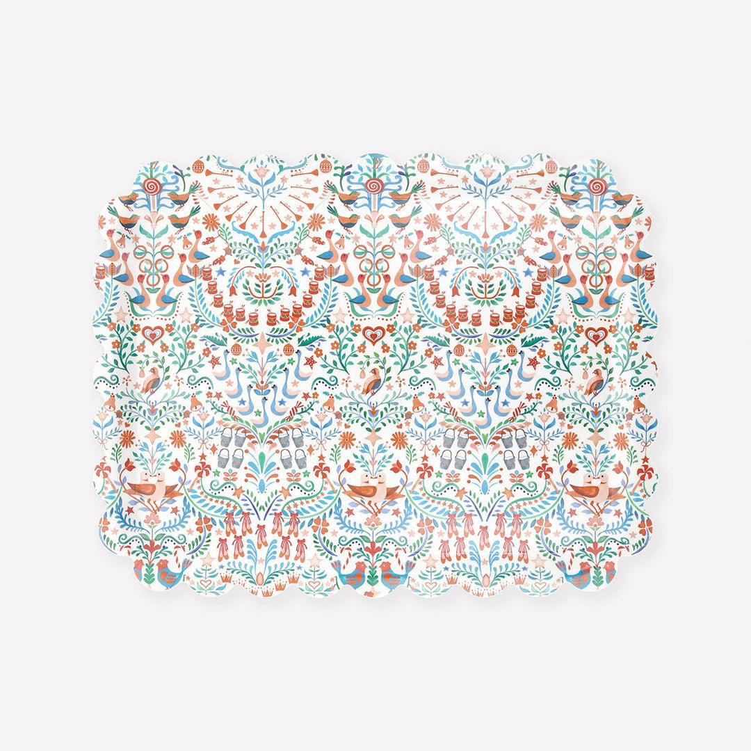 Meri Meri x Liberty 12 Days of Christmas Small Tray Tableware Meri Meri x Liberty 12 Days of Christmas Small Tray
