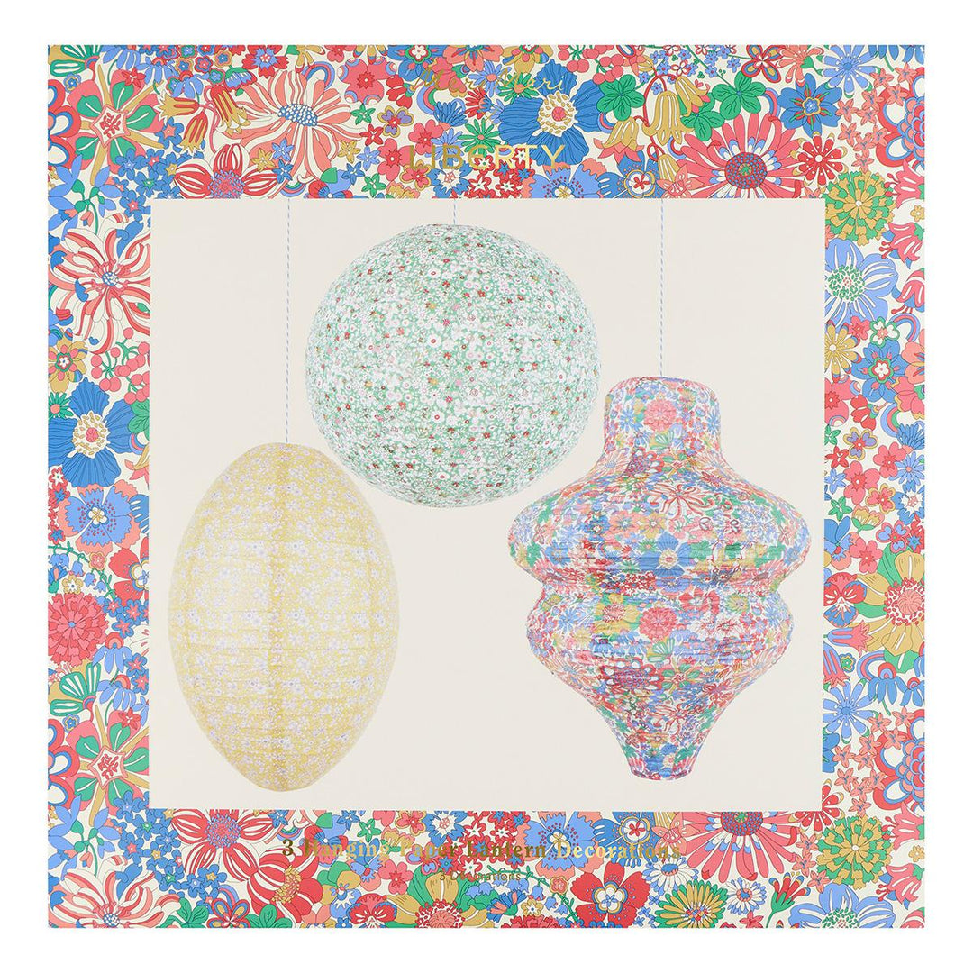 Meri Meri x Liberty Bright Lanterns x 3 | Party Decorations UK Party Decorations Meri Meri x Liberty Bright Lanterns x 3