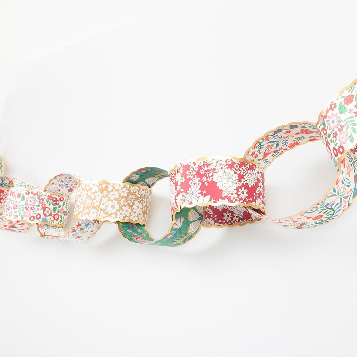 Meri Meri x Liberty Christmas Paper Chains Set Bunting Meri Meri x Liberty Christmas Paper Chains Set